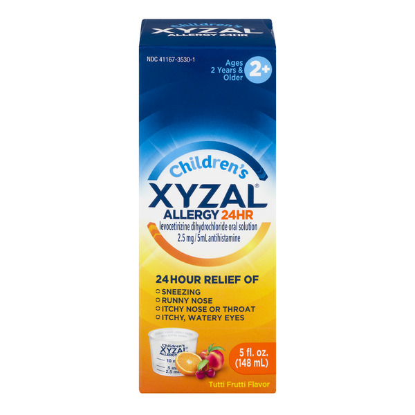 Save on Xyzal Children's Allergy 24 HR Liquid Tutti Frutti Flavor Order Online Delivery MARTIN'S