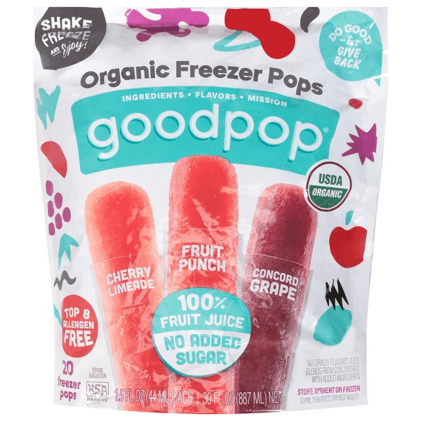 Save on GoodPop Freezer Pops Variety Organic 20 ct Order Online