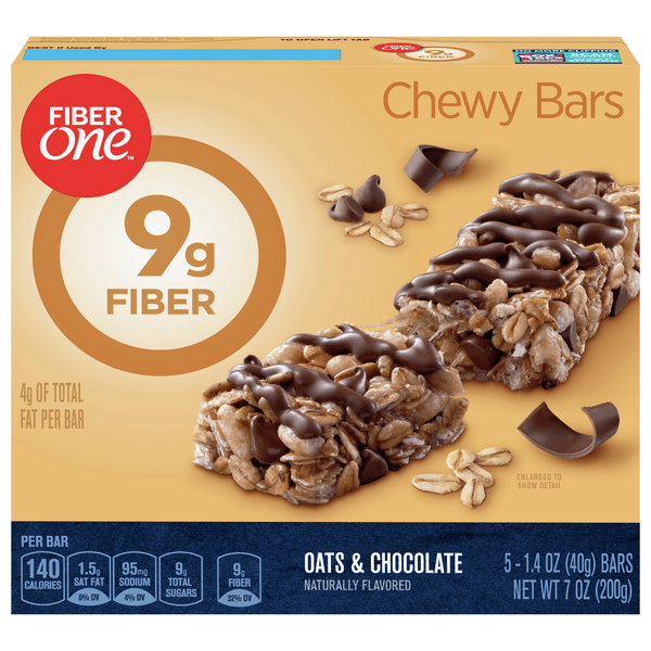 Save on Fiber One Chewy Bar Oats & Chocolate 5 ct Order Online