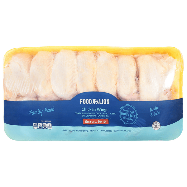 Save on Food Lion Chicken Wings BoneIn & SkinOn Family Pack Fresh