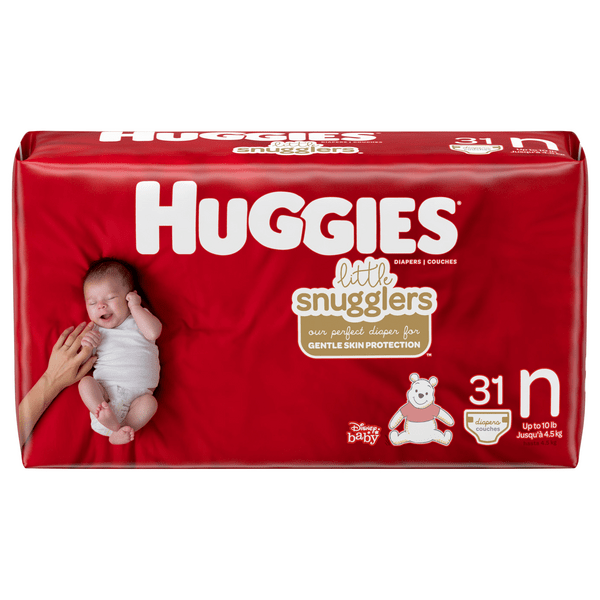 Save on Huggies Little Snugglers Size N Newborn Diapers Up to 10 lbs