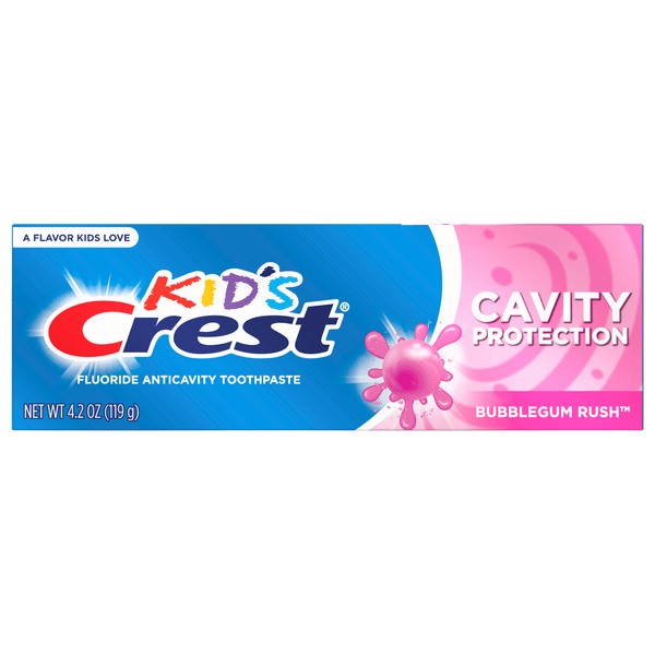 Save on Kid's Crest Anticavity Fluoride Toothpaste Bubblegum Rush Order