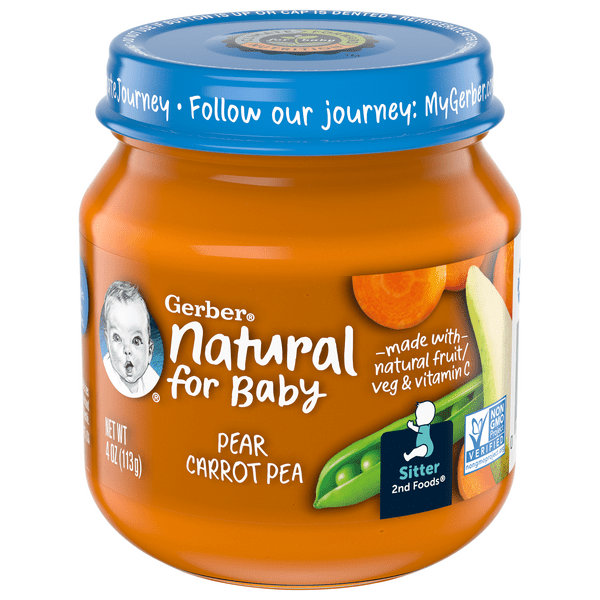Save on Gerber 2nd Baby Food Pear Carrot Pea with Vitamin C Natural