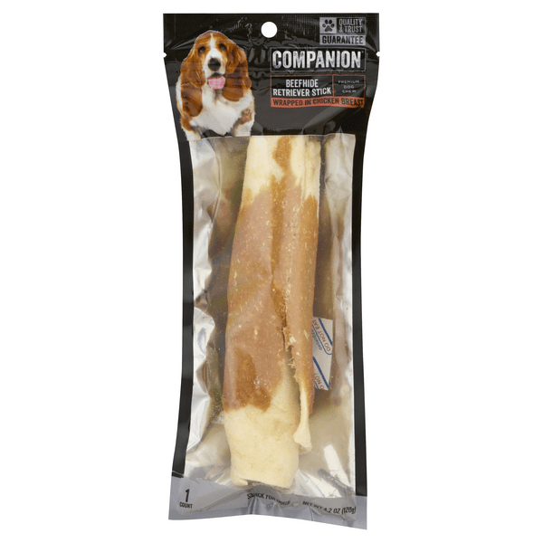 Save on Companion Dog Chew Beefhide Retriever Stick Wrapped in Chicken