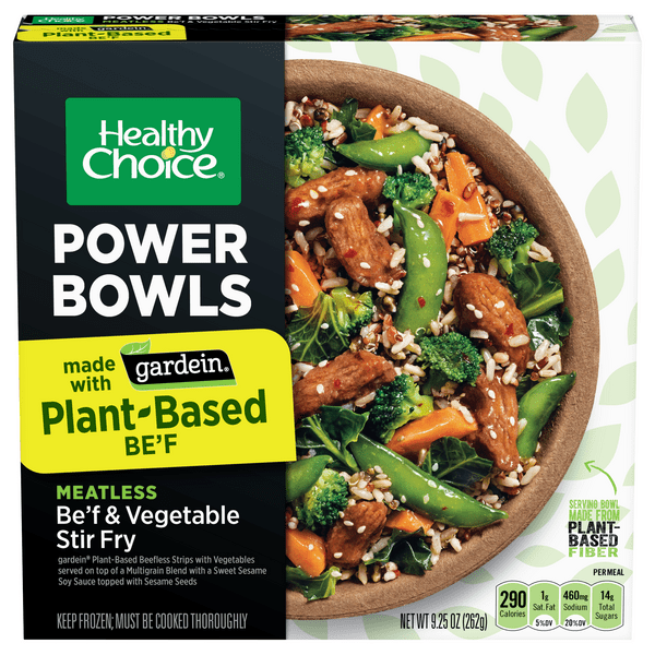 Save on Healthy Choice Power Bowls Plant Based Meatless Be'f