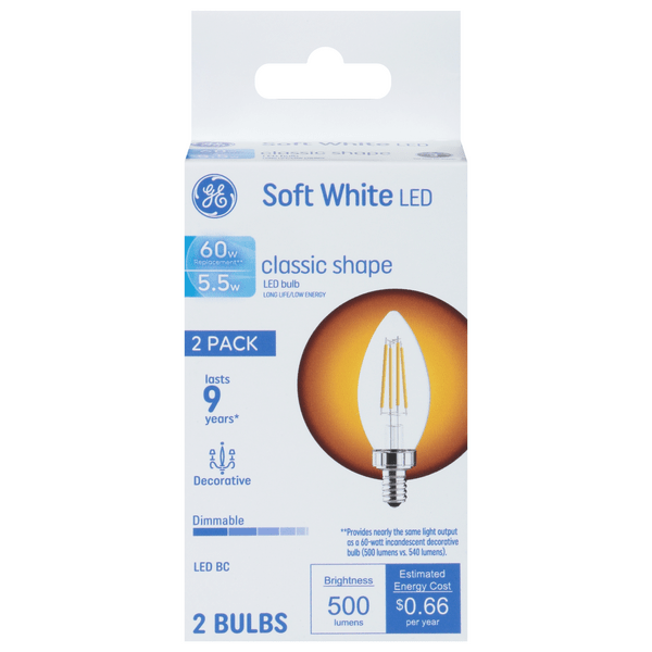 Save on GE LED Decorative Bulbs Soft White Dimmable 60w Replacement