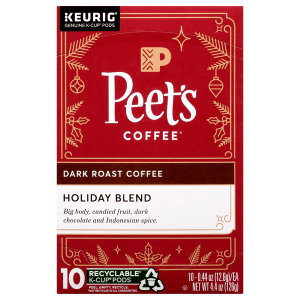 Save on Peet's Holiday Blend Dark Roast Coffee KCups Order Online