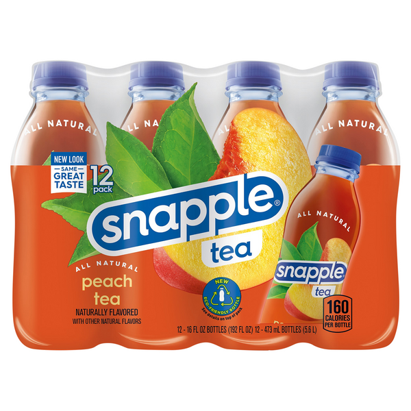 Save on Snapple Peach Iced Tea 12 pk Plastic Order Online Delivery