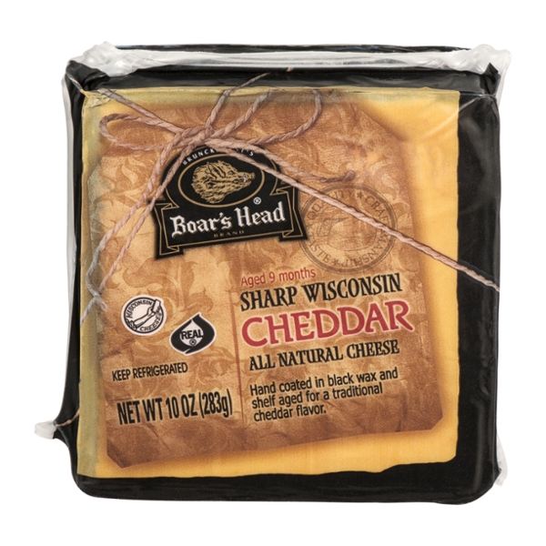 Save on Boar's Head Wisconsin Cheddar Cheese Sharp Yellow Aged 9 Months Chunk Order Online