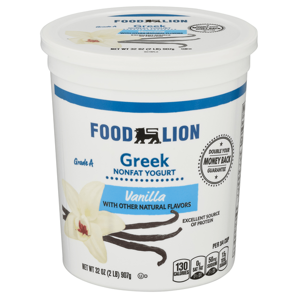 Save on Food Lion Greek Yogurt Vanilla Non Fat Order Online Delivery