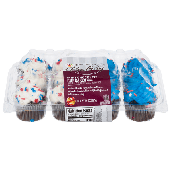 Save on GIANT Bakery Cupcakes Chocolate Mini (Red/White/Blue) 12 ct