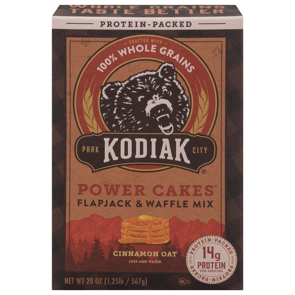 Save on Kodiak Power Cakes Flapjack & Waffle Mix Cinnamon Oat Order