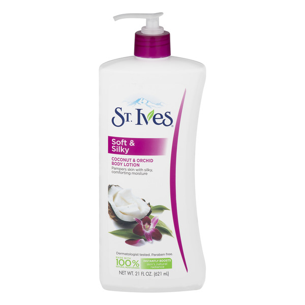 Save on St. Ives Soft & Silky Body Lotion Coconut & Orchid Pump Order