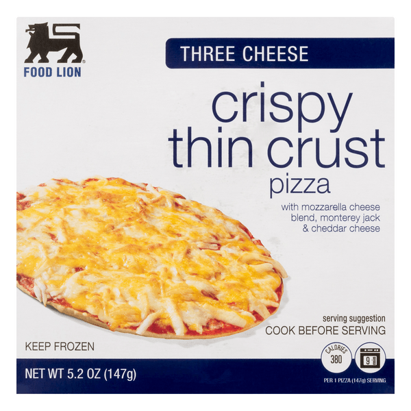 Save on Food Lion Crispy Thin Crust Pizza Three Cheese Order Online
