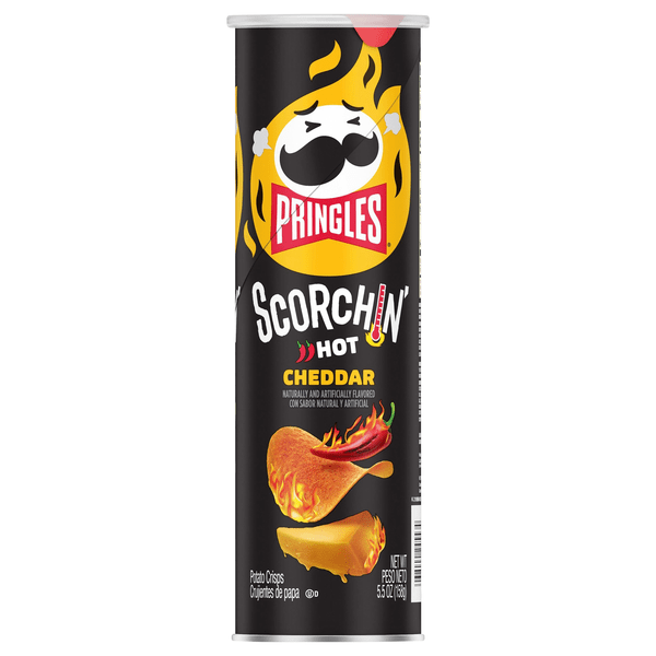 Save on Pringles Potato Crisps Chips Scorchin' Cheddar Order Online