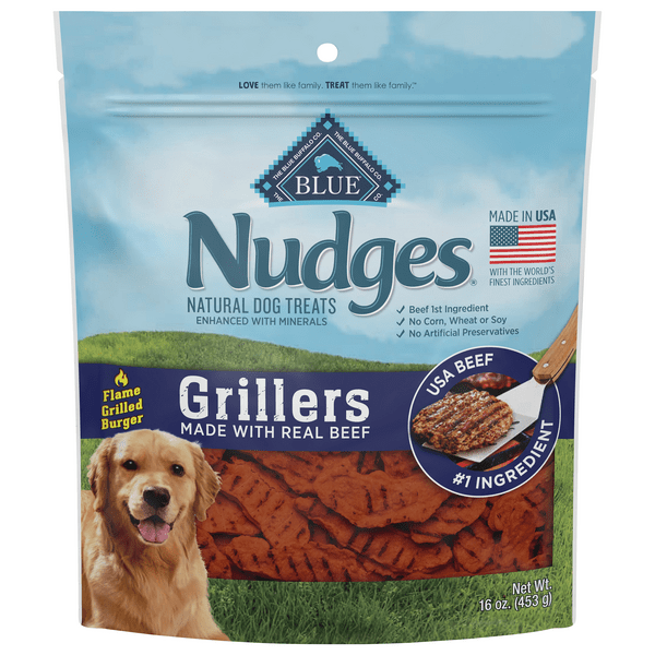 Save on BLUE Nudges Grillers Dog Treats Beef Natural Order Online