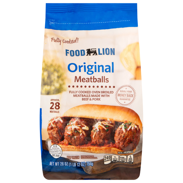 Save on Food Lion Original Beef & Pork Meatballs Frozen Order Online