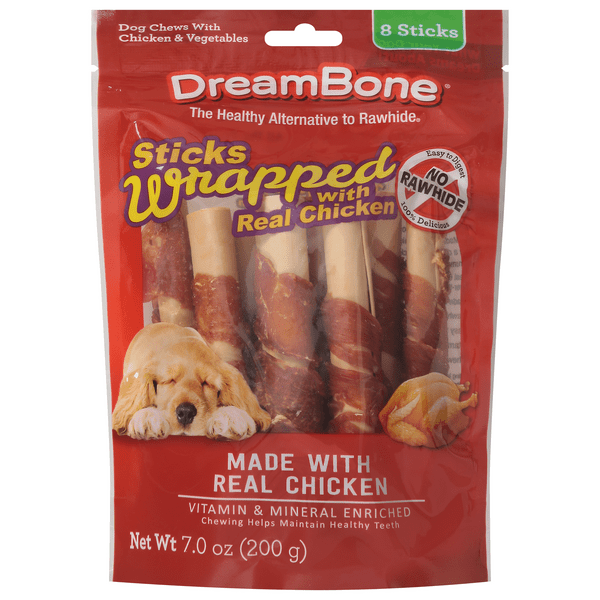Save on DreamBone Mini Sticks Wrapped Dog Chews with Chicken