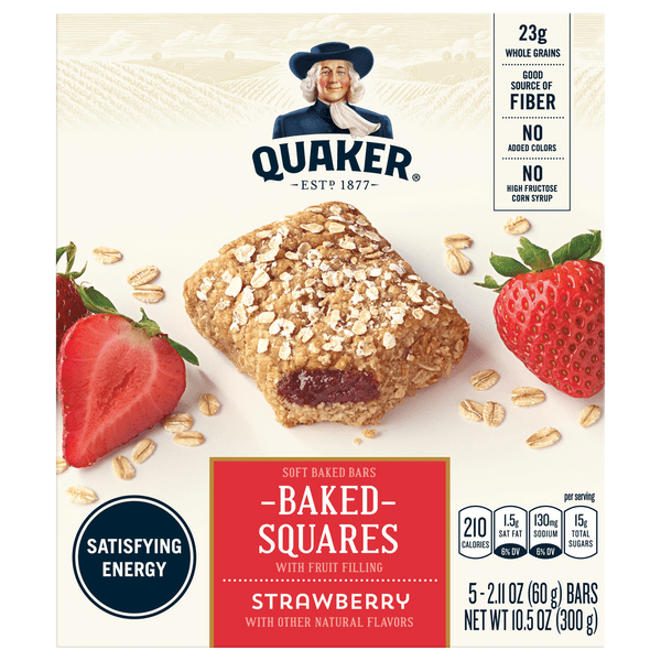 Quaker Oatmeal Squares Nutrition Label Quaker Oats Old Fashioned