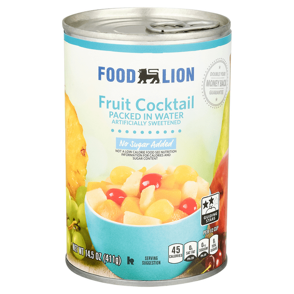 Save on Food Lion Fruit Cocktail Packed in Water No Sugar Added Order