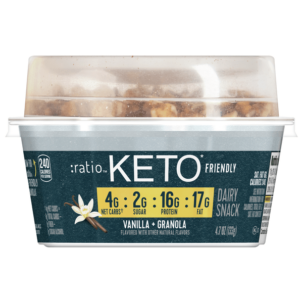 Save on Ratio Keto Friendly Dairy Snack Vanilla & Granola Order Online