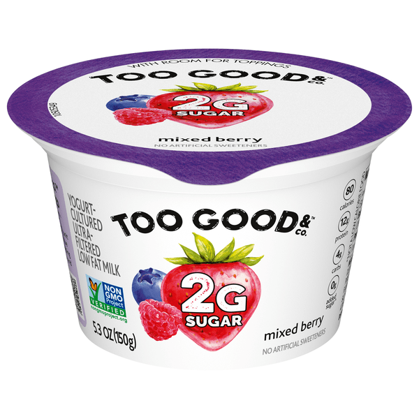 Save on Two Good Low Sugar Low Fat Mixed Berry Greek Yogurt Cup Order
