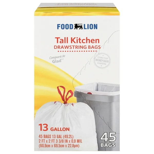 Save on Food Lion Kitchen Bags Tall Drawstring 13 Gallon Order Online Delivery Food Lion