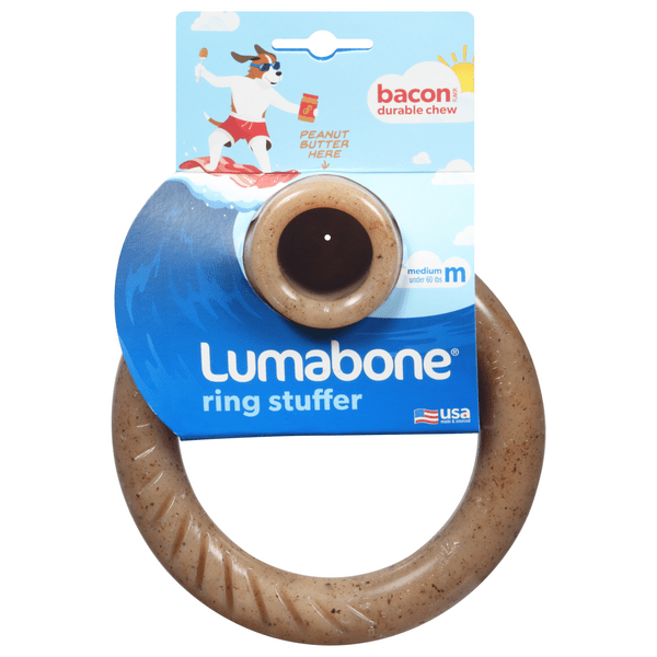 Save on Lumabone Ringer Stuffer Dog Toy Bacon Flavor Order Online