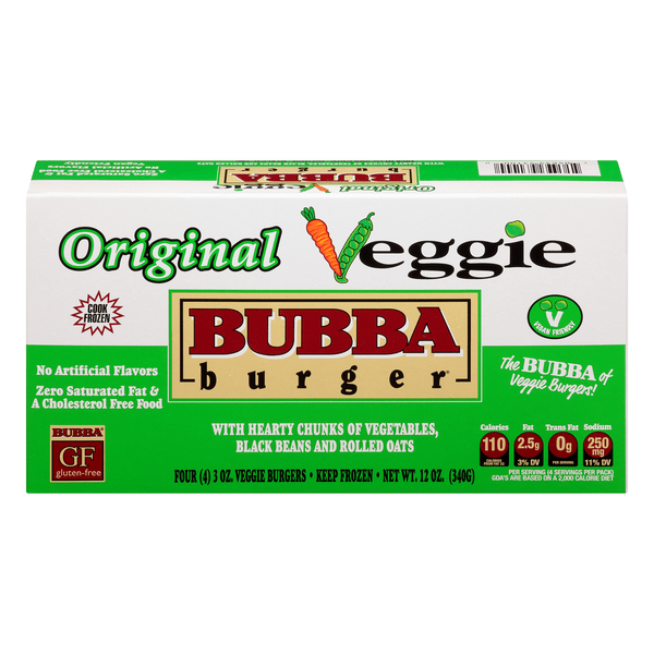 Save on Bubba Burger Veggie Burger 4 ct Frozen Order Online Delivery GIANT