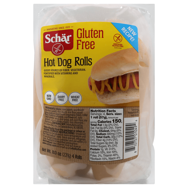 Save on Schar Hot Dog Rolls Gluten Free Wheat Free 4 ct Order Online