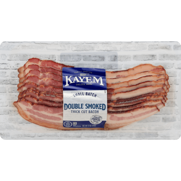 Save on Kayem Small Batch Double Smoked Bacon Thick Cut Order Online Delivery Stop & Shop