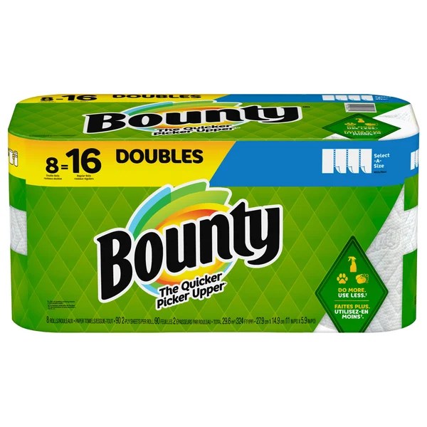 Save on Bounty SelectASize Paper Towels Double Rolls 2Ply White