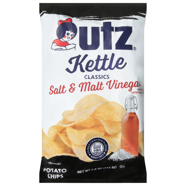 Save on Utz Kettle Classics Potato Chips Salt & Malt Vinegar Gluten