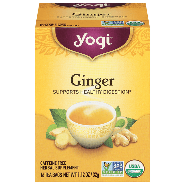 Save on Yogi Ginger Herbal Tea Bags Caffeine Free Organic Order Online
