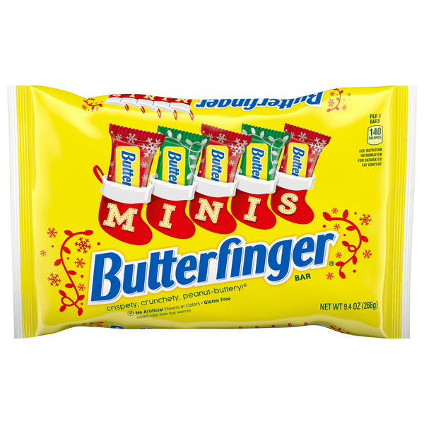Save on Butterfinger Minis Christmas Peanut Butter Chocolate Candy Bars