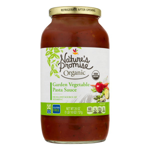 Save on Nature's Promise Organic Pasta Sauce Garden Vegetable Gluten