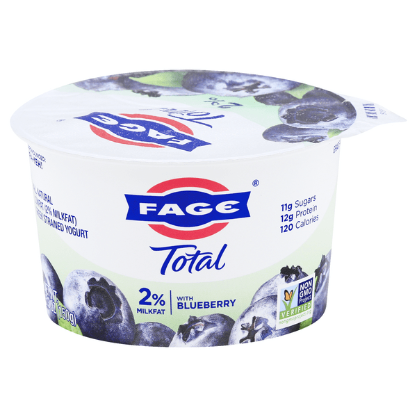 Save on Fage Total Strained Greek Yogurt with Blueberry 2 Milkfat