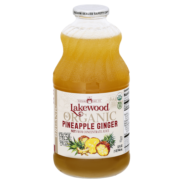 Save on Lakewood Fresh Pressed Pineapple Ginger Juice Organic Order Online Delivery GIANT