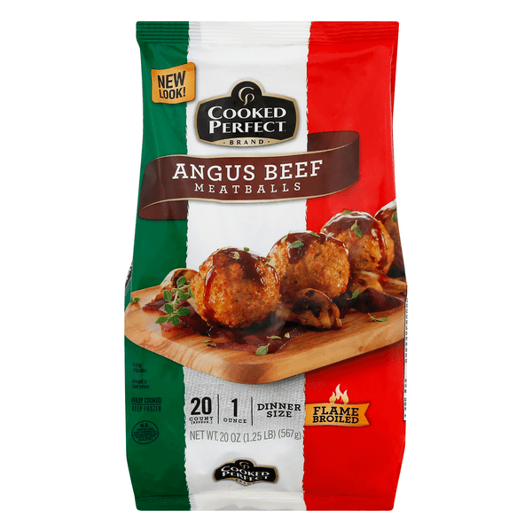 Save on Cooked Perfect Angus Beef Meatballs Dinner Size Frozen Order Online Delivery GIANT