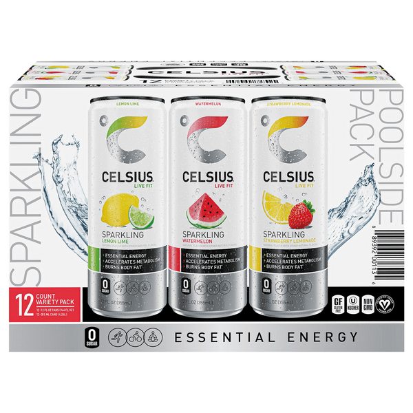 Save on Celsius Live Fit Sparkling Energy Drink Poolside Variety Pack