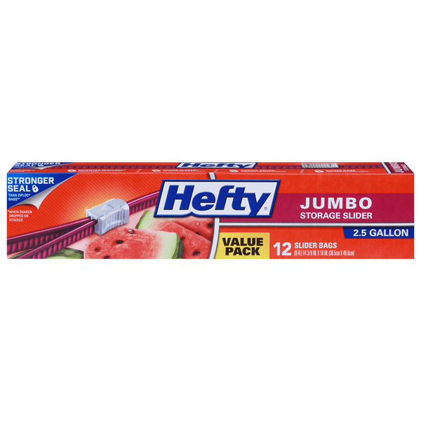 Save on Hefty Food Storage Bags Slider Jumbo 2.5 Gallon Order Online
