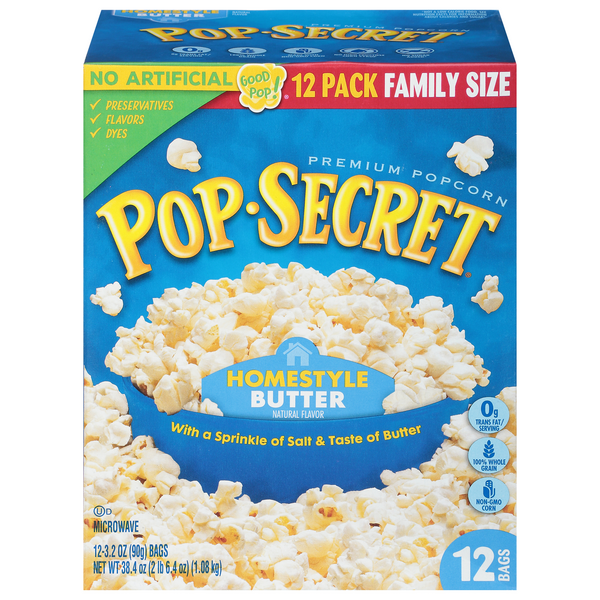 Save on Pop Secret Microwave Popcorn Homestyle Butter Family Size Order