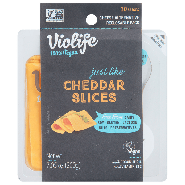 Save on Violife Just Like Cheddar Cheese Slices Vegan 10 ct Order