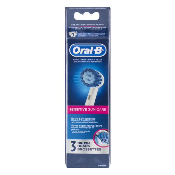 Save on OralB Sensitive Gum Care Toothbrush Replacement Heads Order Online Delivery Stop & Shop