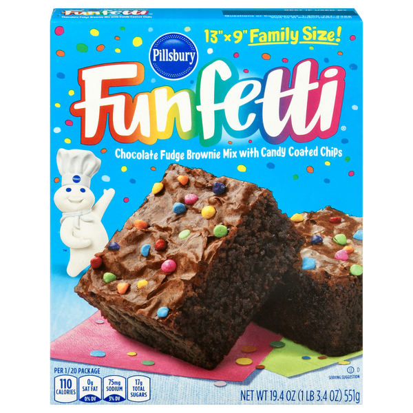 Save on Pillsbury Funfetti Brownie Mix Chocolate Fudge Order Online
