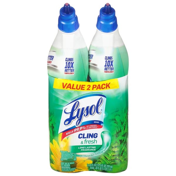 Save on Lysol Cling & Fresh Forest Rain Scent Toilet Bowl Cleaner 2