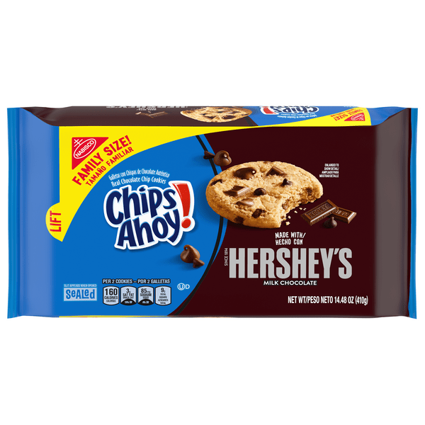 Save on Nabisco Chips Ahoy! Chocolate Chip Cookies with Hershey's Milk