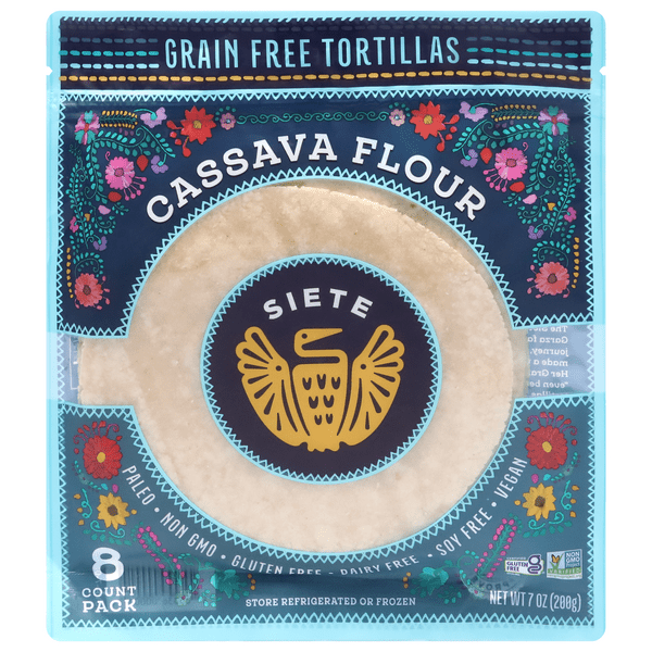 Save on Siete Tortillas Grain Free Cassava Flour Soft Taco Size 8 ct