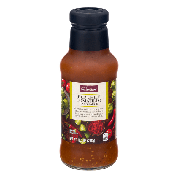 Save on Taste of Inspirations Taco Sauce Red Chile Tomatillo Order