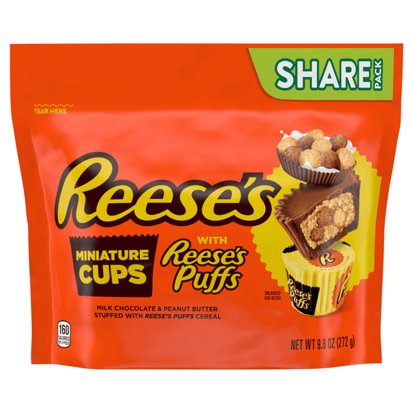 Save on Reese's Miniature Cups with Reese's Puffs Share Size Order